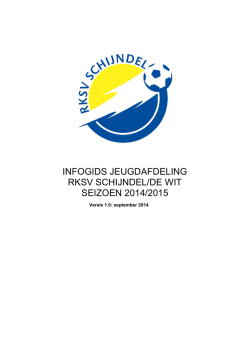Infogids Jeugd - RKSV Schijndel