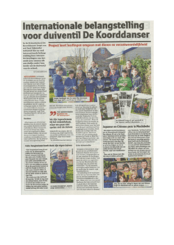 Internationale belangstelling voor duiventil De Koorddanser