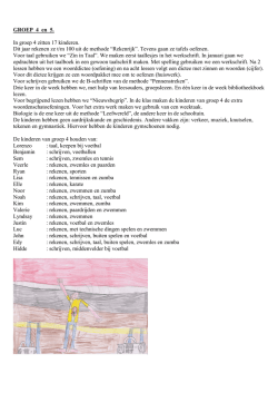 GROEP 4 en 5. In groep 4 zitten 17 kinderen. Dit