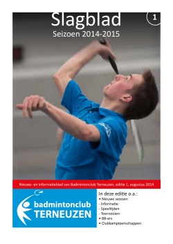 Seizoen 2014-2015 1 - Badmintonclub Terneuzen