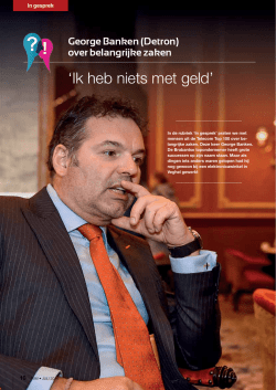 het volledige interview van George Banken