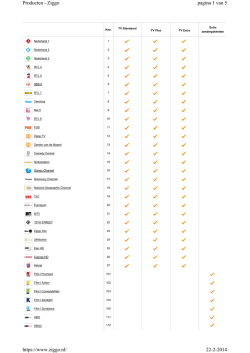 Digitaal Zenderoverzicht Ziggo