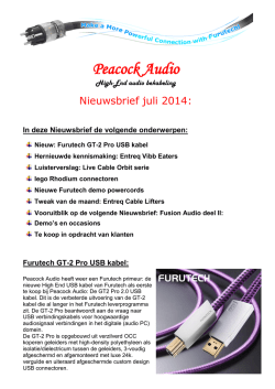 juli 2014 - Peacock Audio