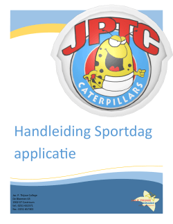 Handleiding Sportdag applicatie - Jac. P. Thijsse College Atletiekdag
