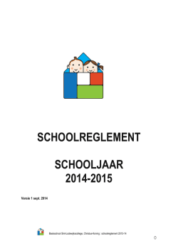 Inhoudstafel : - Basisschool Christus Koning