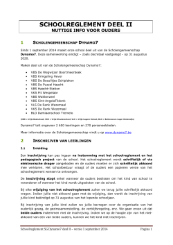 Infobrochure deel 2 : nuttige info voor ouders - Van Sint