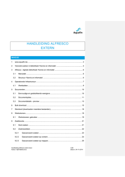 HANDLEIDING ALFRESCO EXTERN