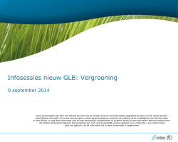 Infosessies nieuw GLB: Vergroening