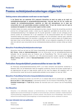 22-09 Premies rechtsbijstandverzekeringen stijgen licht