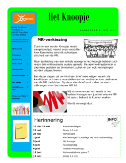 Het Knoopje 22 mei 2014 - basisschool de Touwbaan