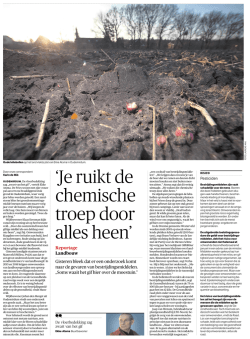 Je ruikt de chemische troep door alles heen.