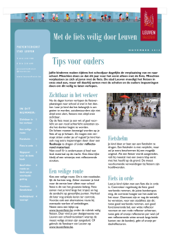 Nieuwsbrief ouders Met de fiets veilig door Leuven