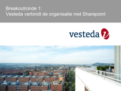 Vesteda Groep bv - Congres SharePoint