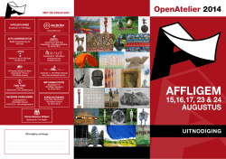 Uitnodiging Open Atelier 2014