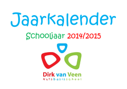 Jaarkalender 2014-2015 - Nutsschool Dirk van Veen