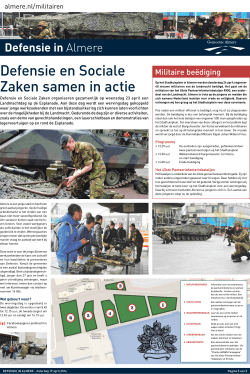 Defensie en Sociale Zaken samen in actie