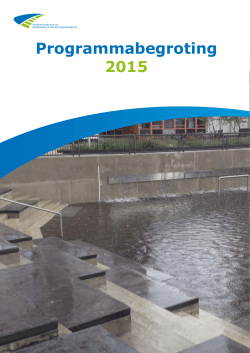 Programmabegroting 2015 - Hoogheemraadschap van Schieland