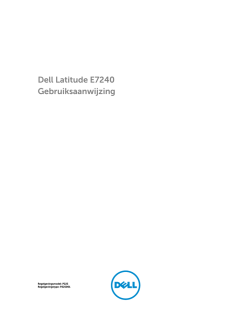 Dell Latitude E7240 Gebruiksaanwijzing