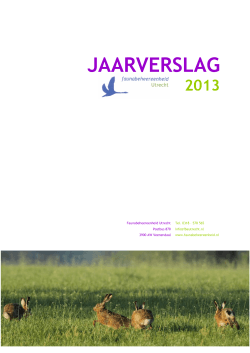 jaarverslag 2013 (pdf) - Faunabeheereenheid Nederland