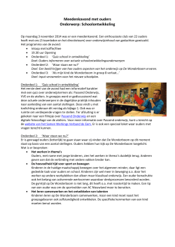 Schoolontwikkeling - De Wonderboom Amersfoort