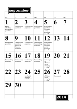 schoolkalender 2014-2015