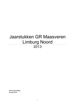 Jaarstukken GR Maasveren Limburg Noord