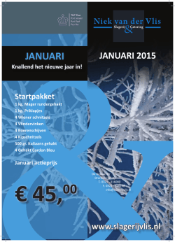 JANUARI - Niek van der Vlis