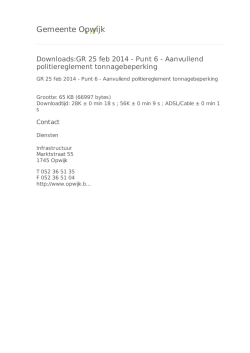 GR 25 feb 2014 - Punt 6 - Aanvullend