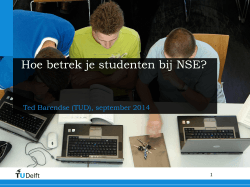 Presentatie TU Delft - Studiekeuzeinformatie.nl