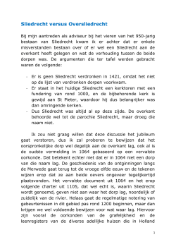 Sliedrecht versus Oversliedrecht - Historische Vereniging Sliedrecht