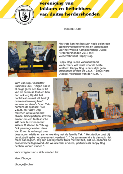 Happy Dog sponsor van het WUSV 2017 in Nederland