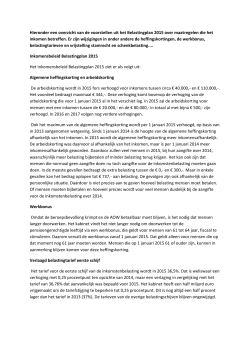 Inkomensbeleid 2015 - Administratiekantoor Brandsma en Klijn