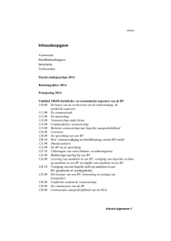 Inhoudsopgave - DGA Fiscaal