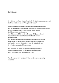 Beleidsplan - Stichting Van den Broek