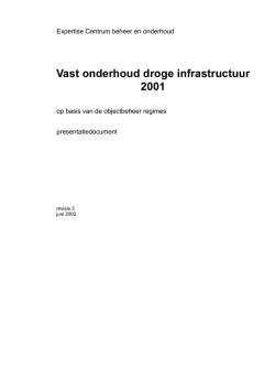 Vast onderhoud droge infrastructuur 2001