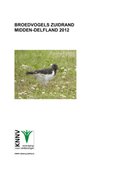 Zuidrand 2012 - KNNV Vereniging voor Veldbiologie