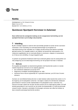 Rapportage Quickscan Hornmeerpark