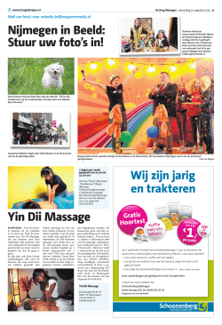 Yin Dii Massage Wij zijn jarig en trakteren Nijmegen in Beeld: Stuur