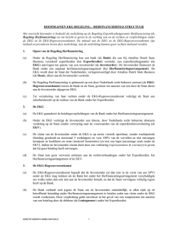 HOOFDLIJNEN EKG REGELING &ndash; HERFINANCIERINGS