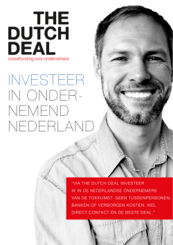 INvESTEER IN ONDER- NEMEND NEDERLAND