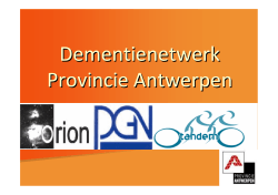 Aanbod Dementienetwerk van de Provincie Antwerpen