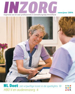 InZorg mei 2014 - Zonnehuisgroep Amstelland
