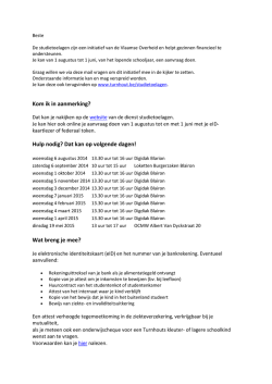 Info over aanvraag en invullen van Studietoelagen - Sint