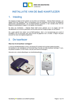 Installatie van de BeID kaartlezer
