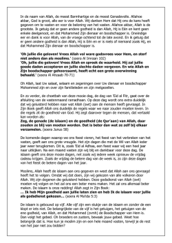 Eid ul fitr - afsluiting van de vastenmaand