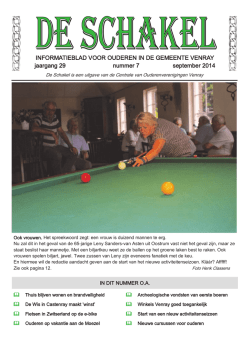 INFORMATIEBLAD VOOR OUDEREN IN DE