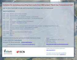 Invitation for workshop presenting final results from