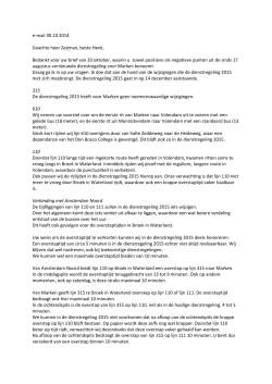 e-mail 30.10.2014 Geachte heer Zeeman, beste Henk