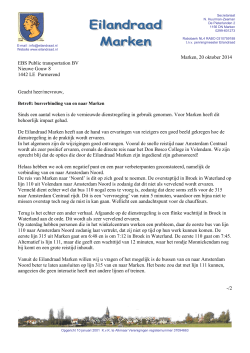 Brief aan EBS d.d. 20 oktober 2014