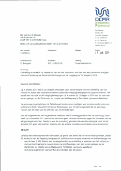 Rijnmond 1 7 JAN. 20U - DCMR Milieudienst Rijnmond